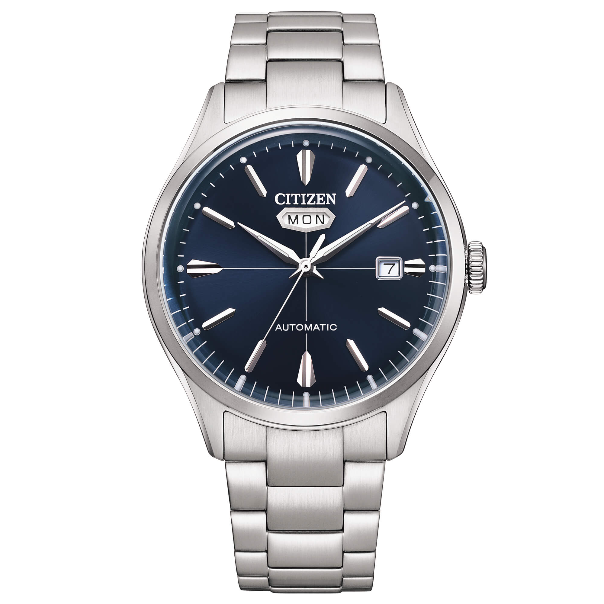 Orologio Uomo Citizen Automatico Solo Tempo Acciaio Blu Doppia Data NH8391-51L